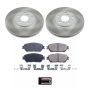 PowerStop SC1141 Semi-Coated Rotor and Low-Dust Ceramic Brake Pad Kit