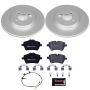PowerStop ESK6741 Genuine Geomet Coated Rotors, ECE-R90 Brake Pads + Hardware Kit