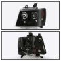 SPYDER 5085979 Projector Headlights - LED Halo - Black