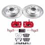 PowerStop KC3153-26 Z26 Street Performance Ceramic Brake Pad, Drilled Slotted Rotor, and Caliper Kit