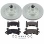 PowerStop CRK1985 Genuine Geomet Coated Rotor and Low-Dust Ceramic Brake Pad Kit