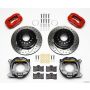Wilwood 140-11828-DR Forged Dynalite P/S Park Brake Kit Drill-Red Impala 59-64 / Corvette 57-62