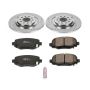 PowerStop K6542 Z23 Daily Driver Carbon-Fiber Ceramic Brake Pad and Drilled & Slotted Rotor Kit