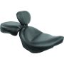 Mustang Motorcycle 79381 Mustang 03-17 Victory Vegas/ Kingpin, 05-07 8-Ball Touring 2PC Seat w/ Driver Backrest - Black