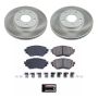 PowerStop SC6975 Semi-Coated Rotor and Low-Dust Ceramic Brake Pad Kit