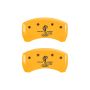 MGP Rear set 2 Caliper Covers Engraved Rear GT350 Shelby & Cobra Yellow finish black ch