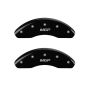MGP 14012FMGPBK Front set 2 Caliper Covers Engraved Front  Black finish silver ch
