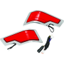 Kuryakyn 2954 Tracer Tour Pak Rear Lights Chrome Red Lens