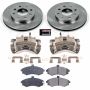 PowerStop KCOE1093A OE Stock Replacement Low-Dust Ceramic Brake Pad, Rotor and Caliper Kit