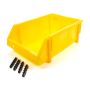 TRIPLE X RACE COMPONENTS TXRPA-PBIN-8134 Plastic Storage Bin YEL 17-3/4 x 11-1/2 x 6-3/4