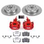 PowerStop KC5671A-26 Z26 Street Performance Ceramic Brake Pad, Drilled Slotted Rotor, and Caliper Kit