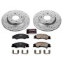 PowerStop K5903 Z23 Daily Driver Carbon-Fiber Ceramic Brake Pad and Drilled & Slotted Rotor Kit