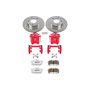 PowerStop KC847-26 Z26 Street Performance Ceramic Brake Pad, Drilled Slotted Rotor, and Caliper Kit