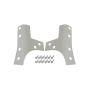 Kentrol 07-18 Jeep Wrangler JK Windshield Support Overlays Pair - Polished Silver