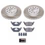 PowerStop SC6041 Semi-Coated Rotor and Low-Dust Ceramic Brake Pad Kit