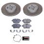 PowerStop SC6741 Semi-Coated Rotor and Low-Dust Ceramic Brake Pad Kit