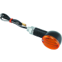 BikeMaster 266015 Ministalk Marker Light Round - Black/Amber