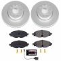 PowerStop CRK7080 Genuine Geomet Coated Rotor and Carbon-Fiber Ceramic Brake Pad Kit