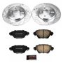 PowerStop K1390 Z23 Daily Driver Carbon-Fiber Ceramic Brake Pad and Drilled & Slotted Rotor Kit