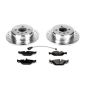 PowerStop K4804 Z23 Daily Driver Carbon-Fiber Ceramic Brake Pad and Drilled & Slotted Rotor Kit