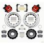 Wilwood 140-13031-DR Combination Parking Brake Rear Kit 12.88in Drilled Red 2013-Up Ford Focus ST w/ Lines