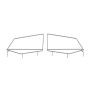 Rampage 89699 1987-1995 Jeep Wrangler(YJ) Window Frame Only - Black