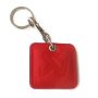 Akrapovic Square Leather Keychain - red