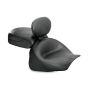 Mustang Motorcycle 79351 Mustang 03-08 Kawasaki Vulcan 1600 Classic, 05-08 Nomad Tour 2PC Seat w/Driver Backrest - Black
