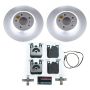 PowerStop ESK6672 Genuine Geomet Coated Rotors, ECE-R90 Brake Pads + Hardware Kit
