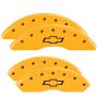 MGP 14008SBOWYL 4 Caliper Covers Engraved Front & Rear Bowtie Yellow finish black ch