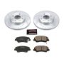 PowerStop K6508 Z23 Daily Driver Carbon-Fiber Ceramic Brake Pad and Drilled & Slotted Rotor Kit