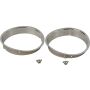 Kentrol 97-06 Jeep Wrangler TJ Headlight Bezels Pair - Polished Silver