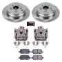 PowerStop KCOE5502 OE Stock Replacement Low-Dust Ceramic Brake Pad, Rotor and Caliper Kit