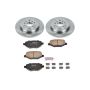 PowerStop KOE4744 OE Stock Replacement Low-Dust Ceramic Brake Pad and Rotor Kit