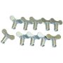 Moroso 71277 Quick Fastener - Butterfly Head - 5/16in x .450in - Steel - 10 Pack