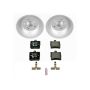 PowerStop ESK368 Genuine Geomet Coated Rotors, ECE-R90 Brake Pads + Hardware Kit