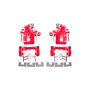 PowerStop S3298 Red Powder Coated Calipers