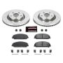 PowerStop K5529 Z23 Daily Driver Carbon-Fiber Ceramic Brake Pad and Drilled & Slotted Rotor Kit
