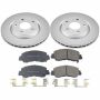 PowerStop CRK8424 Genuine Geomet Coated Rotor and Low-Dust Ceramic Brake Pad Kit