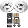 PowerStop K6226 Z23 Daily Driver Carbon-Fiber Ceramic Brake Pad and Drilled & Slotted Rotor Kit