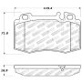 Stoptech 309.08470 Performance 94-12/96 Maserati / Mercedes Benz C/E/ML/S/SL Series Front Brake Pads