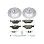 PowerStop ESK5981 Genuine Geomet Coated Rotors, ECE-R90 Brake Pads + Hardware Kit