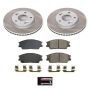PowerStop SC8663 Semi-Coated Rotor and Low-Dust Ceramic Brake Pad Kit