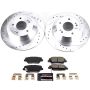 PowerStop K8283 Z23 Daily Driver Carbon-Fiber Ceramic Brake Pad and Drilled & Slotted Rotor Kit