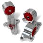 Innovative 88-91 Honda Civic (B-Series/Cable Trans) Silver Billet Aluminum Solid Bushing Mount Kit