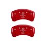 MGP Rear set 2 Caliper Covers Engraved Rear Tiffany Snake Red finish silver ch