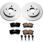 PowerStop CRK1363 Genuine Geomet Coated Rotor and Low-Dust Ceramic Brake Pad Kit