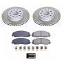 PowerStop SC7941 Semi-Coated Rotor and Low-Dust Ceramic Brake Pad Kit