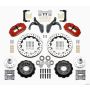 Wilwood 140-12460-DR Narrow Superlite 6R Front Hub Kit 12.88in Drill Red 59-64 Chevy Impala / 63-64 Corvette