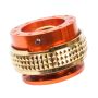 NRG Quick Release Kit - Pyramid Edition - Orange Body / Chrome Gold Pyramid Ring